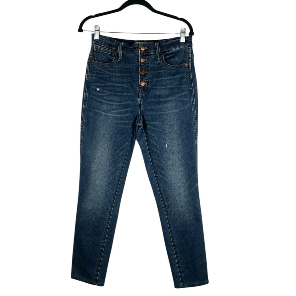 Madewell 10" High Rise Skinny Button Fly Jeans Medium Wash Size 28
